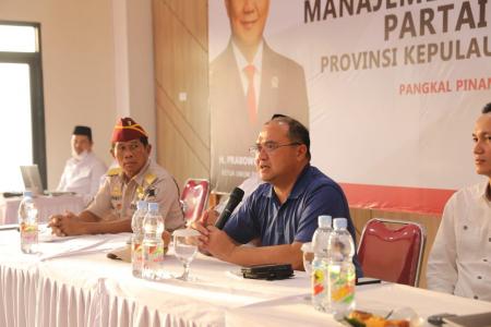 Serius Menang, Gerindra Babel Latih Ratusan Orang di Markas