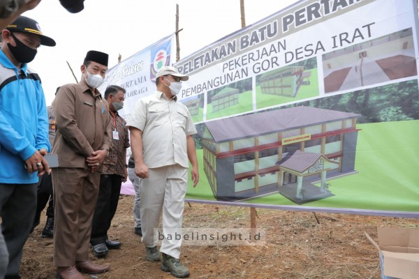 Pembangunan GOR Desa Irat Basel, Erzaldi Rosman:'Lahirkan Atlet Potensial'