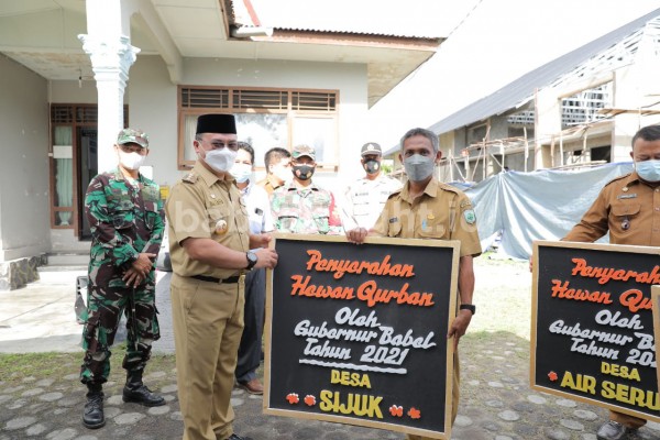 Sambut Idul Adha, Gubernur Erzaldi Serahkan 5 Sapi