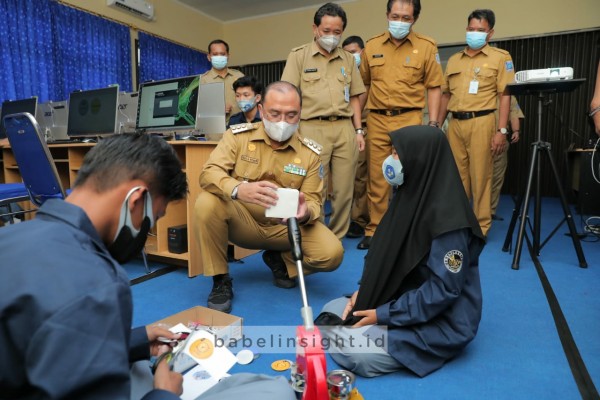 Tinjau KBM Siswa SMKN 1 Tempilang, Gubernur: ' Mereka Luar Biasa'